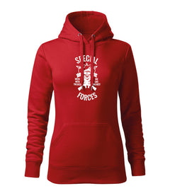 DRAGOWA Damen-Kapuzenpullover special forces 320 g/m², rot