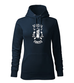 DRAGOWA Damen-Kapuzenpullover special forces 320 g/m², dunkelblau