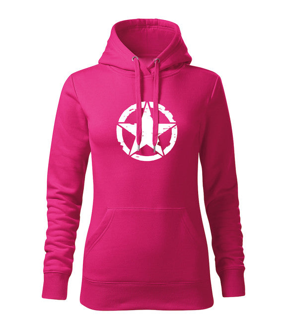 DRAGOWA damensweatshirt mit Kapuze star, rosa 320g/m2