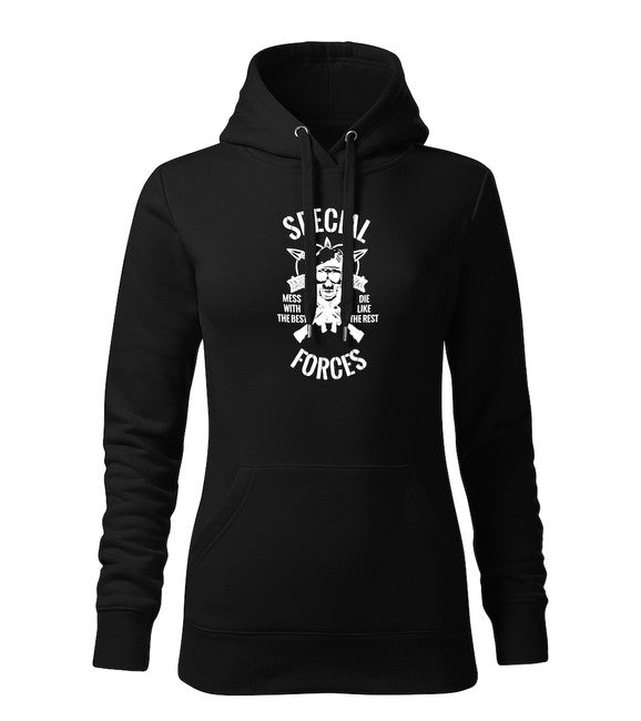 DRAGOWA damensweatshirt mit Kapuze special forces, schwarz 320g/m2