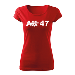 DRAGOWA Damen-Kurzarm-T-Shirt AK-47 150 g/m², rot