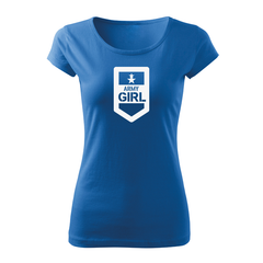 DRAGOWA Damen-Kurzarm-T-Shirt army girl 150 g/m², blau