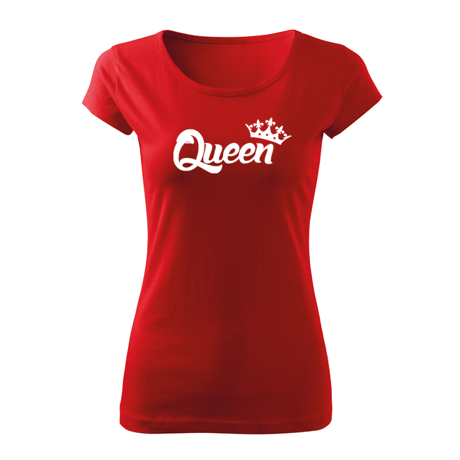 DRAGOWA damen Kurzshirt queen, rot 150g/m2