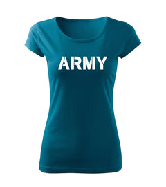 DRAGOWA Damen-T-Shirt army 150 g/m², petrolblau