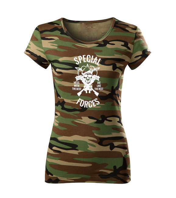 DRAGOWA damen Kurzshirt special forces, camouflage 150g/m2