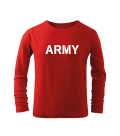 DRAGOWA Kinder-Langarmshirt army, rot