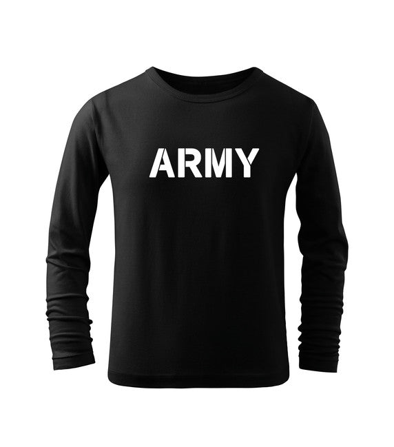 DRAGOWA kinder Langarmshirt Army, schwarz