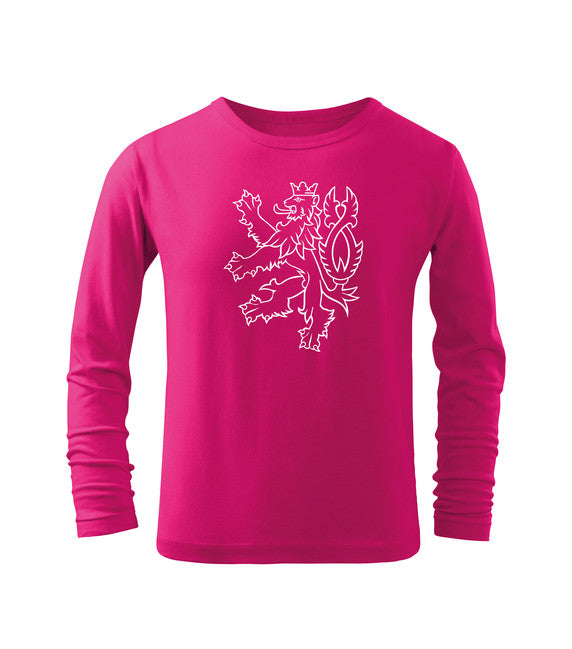 DRAGOWA kinder-Langarmshirt Tschechischer Löwe, rosa