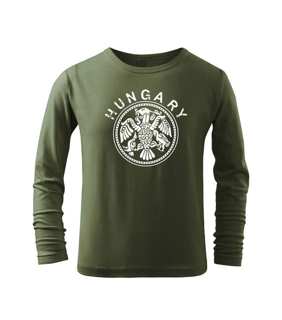 DRAGOWA kinder-Langarmshirt Ungarn, oliv