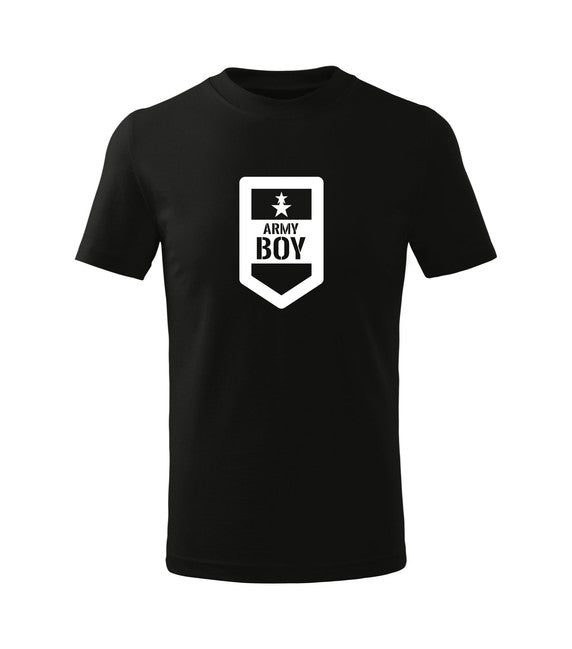 DRAGOWA kinder Kurzarmshirt Army boy, schwarz