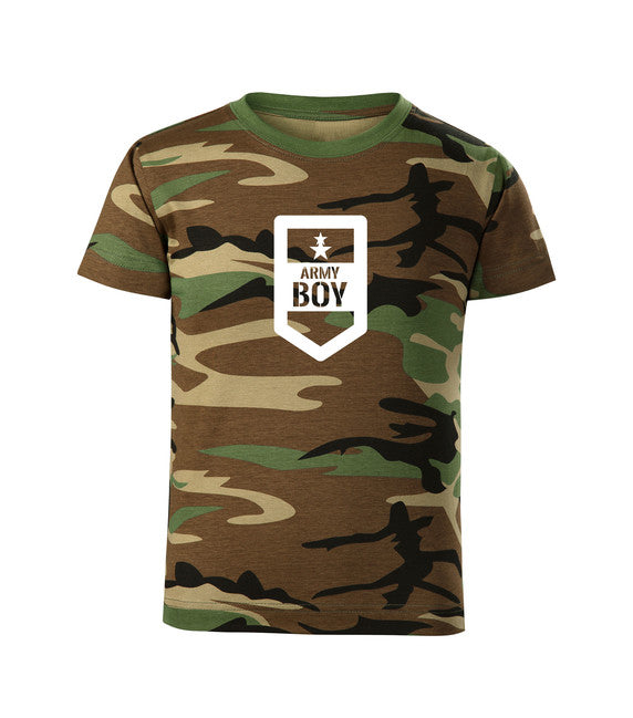 DRAGOWA kinder Kurzarmshirt Army boy, woodland