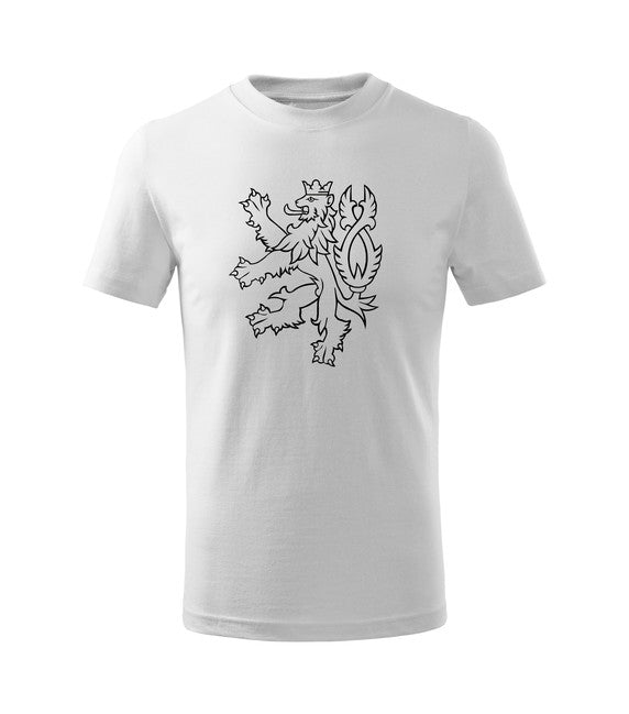 DRAGOWA kinder-Kurzarmshirt Tschechischer Löwe, weiß