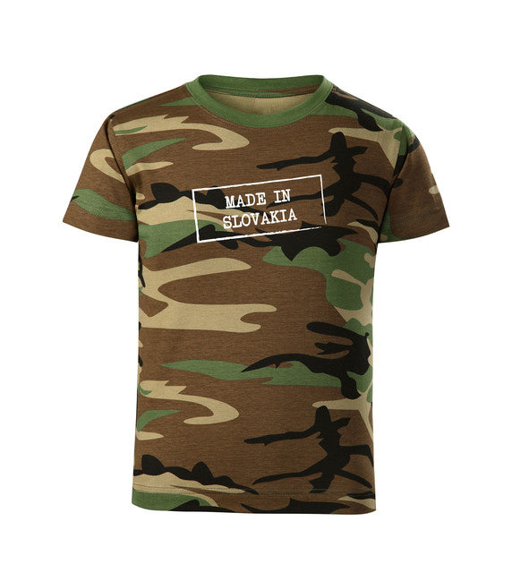 DRAGOWA kinder-Kurzarmshirt Hergestellt in der Slowakei, camouflage