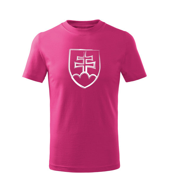 DRAGOWA kinder-Kurzarmshirt Slowakisches Wappen, rosa