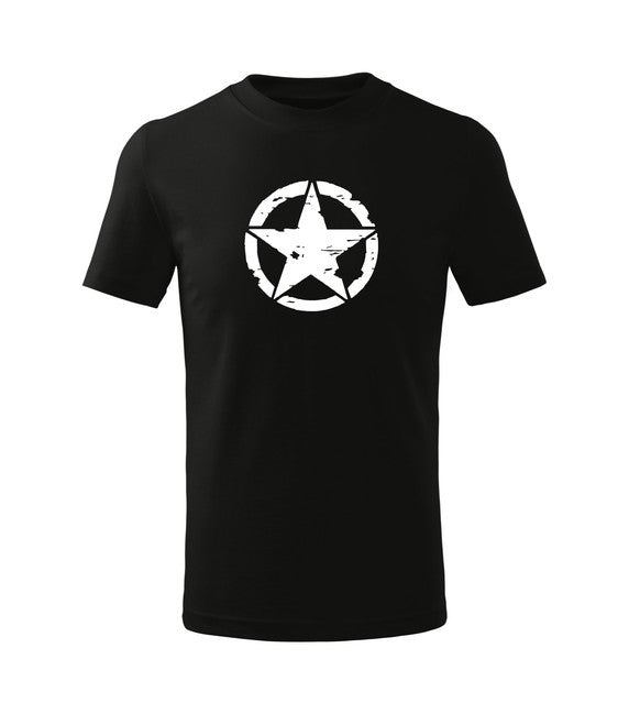 DRAGOWA kinder Kurzarmshirt Star, schwarz