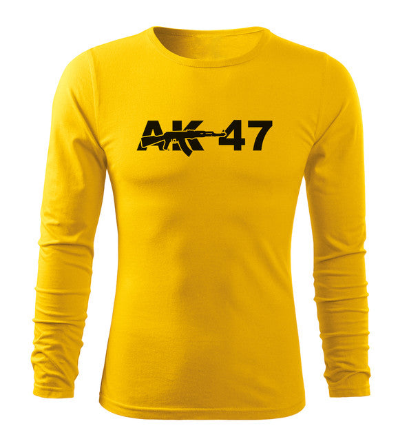 DRAGOWA Fit-T Langärmliges T-shirt ak47, gelb 160g/m2