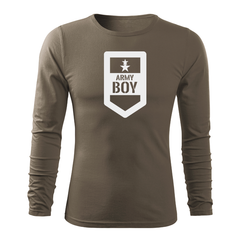 DRAGOWA Fit-T Langarmshirt army boy 160 g/m², oliv