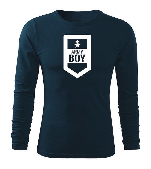 DRAGOWA Fit-T Langärmliges T-shirt army boy, dunkelblau 160g/m2