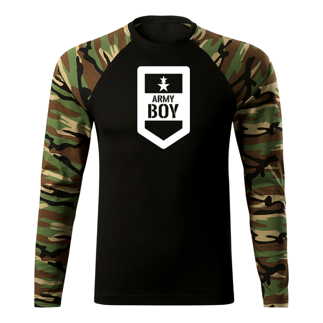 DRAGOWA Fit-T Langärmliges T-shirt army boy, woodland 160g/m2
