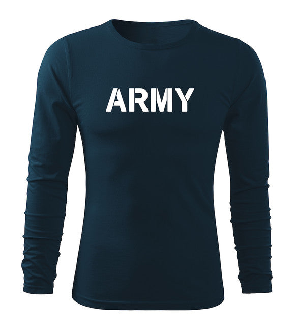 DRAGOWA Fit-T Langärmliges T-shirt army, dunkelblau 160g/m2