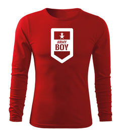 DRAGOWA Fit-T Langarmshirt army boy 160 g/m², rot