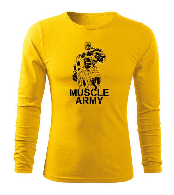 DRAGOWA Fit-T tričko s dlhým rukávom muscle army man