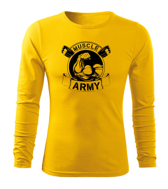 DRAGOWA Fit-T tričko s dlhým rukávom muscle army original