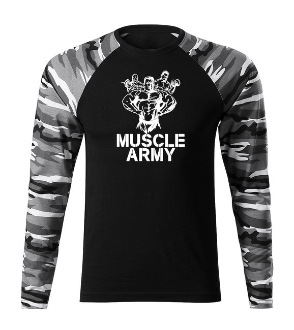 DRAGOWA Fit-T tričko s dlhým rukávom muscle army team