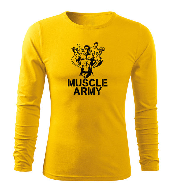 DRAGOWA Fit-T tričko s dlhým rukávom muscle army team