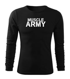 DRAGOWA Fit-T Langarmshirt muscle army 160 g/m², schwarz