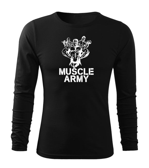 DRAGOWA Fit-T tričko s dlhým rukávom muscle army team