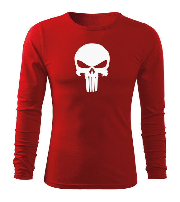 DRAGOWA Fit-T langärmliges T-shirt punisher, rot 160g/m2