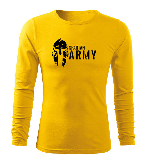 DRAGOWA Fit-T langärmliges T-shirt spartan army, gelb 160g/m2