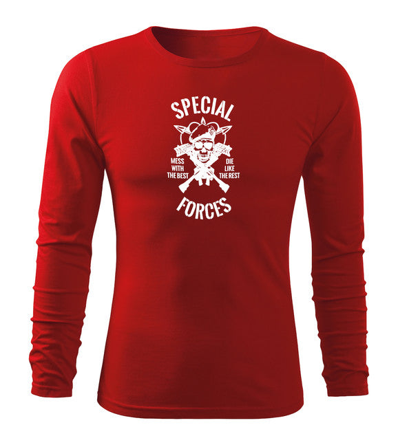 DRAGOWA Fit-T langärmliges T-shirt special force, rot 160g/m2