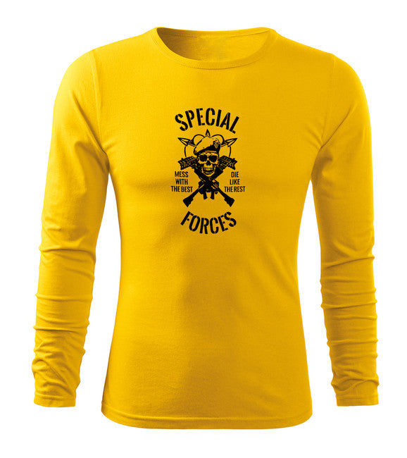 DRAGOWA Fit-T langärmliges T-shirt special force, gelb 160g/m2