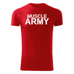 DRAGOWA Fitness-T-Shirt muscle army 180 g/m², rot
