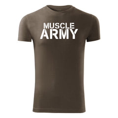 DRAGOWA Fitness-T-Shirt muscle army 180 g/m², oliv