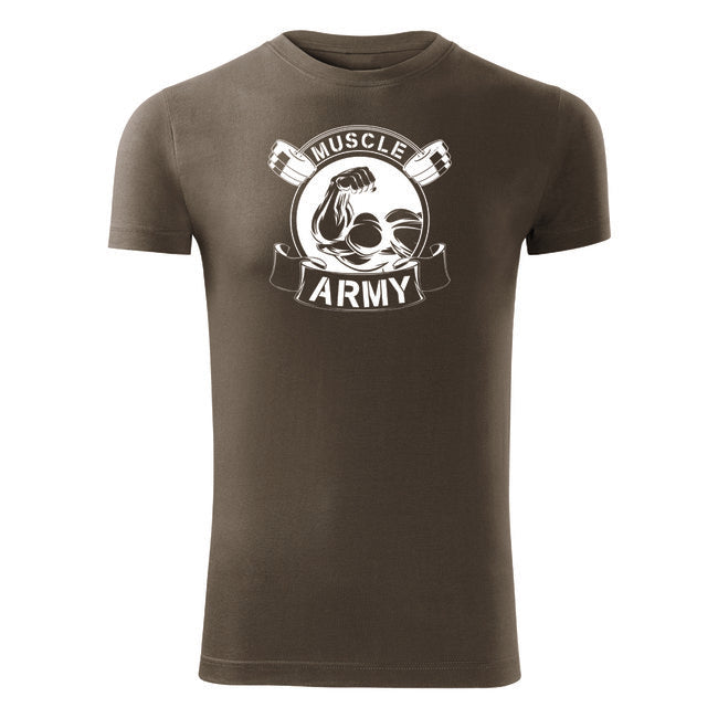 DRAGOWA fitness tričko muscle army original