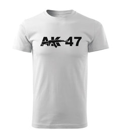 DRAGOWA Kurzarm-T-Shirt AK-47 160 g/m², weiß