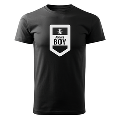 DRAGOWA Kurzarm-T-Shirt army boy 160 g/m², schwarz