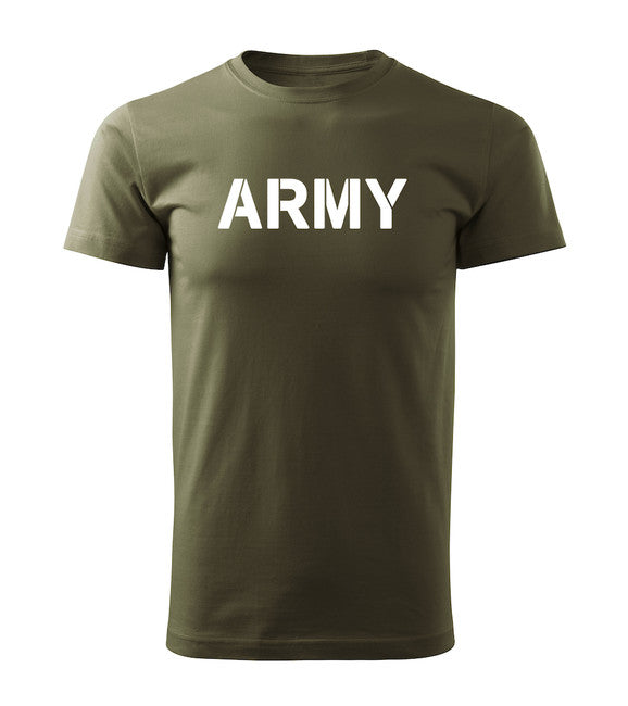 DRAGOWA Kurz-T-shirt Army, olivgrün 160g/m2