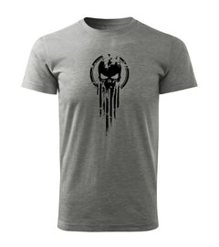 DRAGOWA Kurzarm-T-Shirt skull 160 g/m², grau