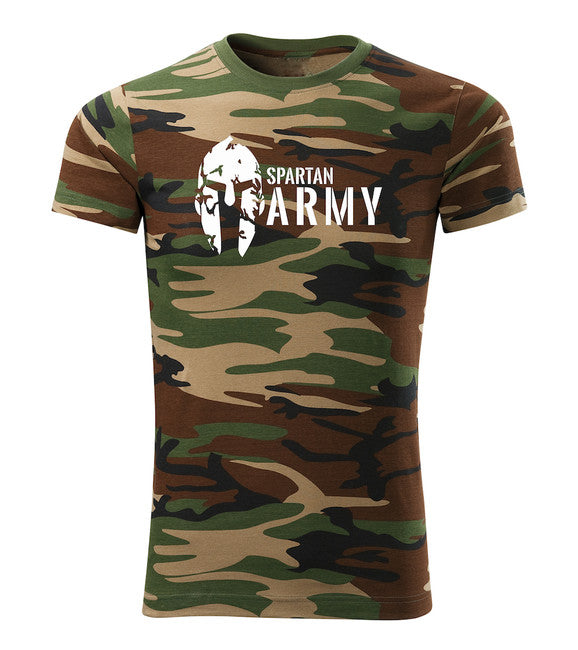 DRAGOWA Kurz-T-shirt spartan army, woodland 160g/m2