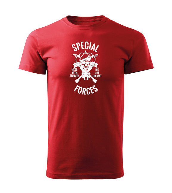 DRAGOWA Kurz-T-shirt special forces, rot 160g/m2