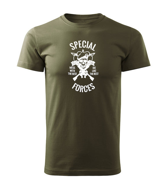 DRAGOWA Kurz-T-shirt special forces, olivgrün 160g/m2