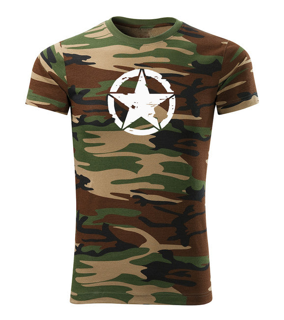 DRAGOWA Kurz-T-shirt star, woodland 160g/m2