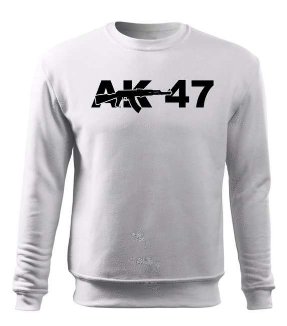 DRAGOWA herren-Sweatshirt AK-47, weiß 300g/m2