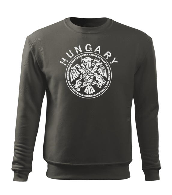 DRAGOWA herren-Sweatshirt Ungarn, grau 300 g/m2