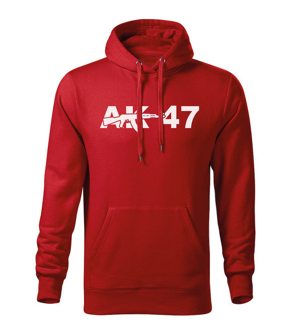 DRAGOWA herren-hoodie AK 47, rot 320g/m2