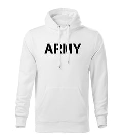 DRAGOWA Herren-Kapuzenpullover army 320 g/m², weiß